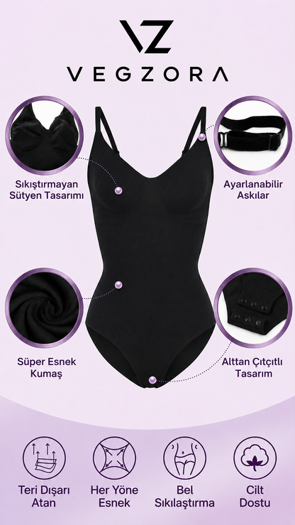 Toparlayıcı Body Korse - Gün Boyu Doğal ve Fit Görünüm